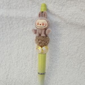 Cute Bunny Pen with Green and Brown Accents